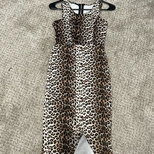 Long cheetah print dress